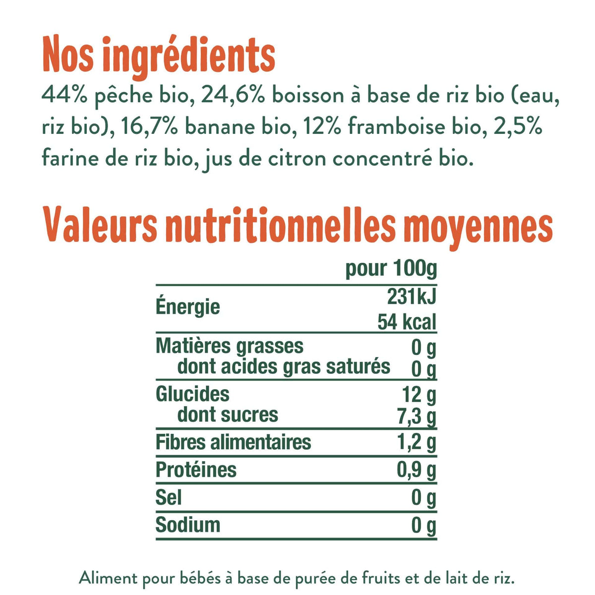 Good Gout Brassé végétal riz pêche framboise x4