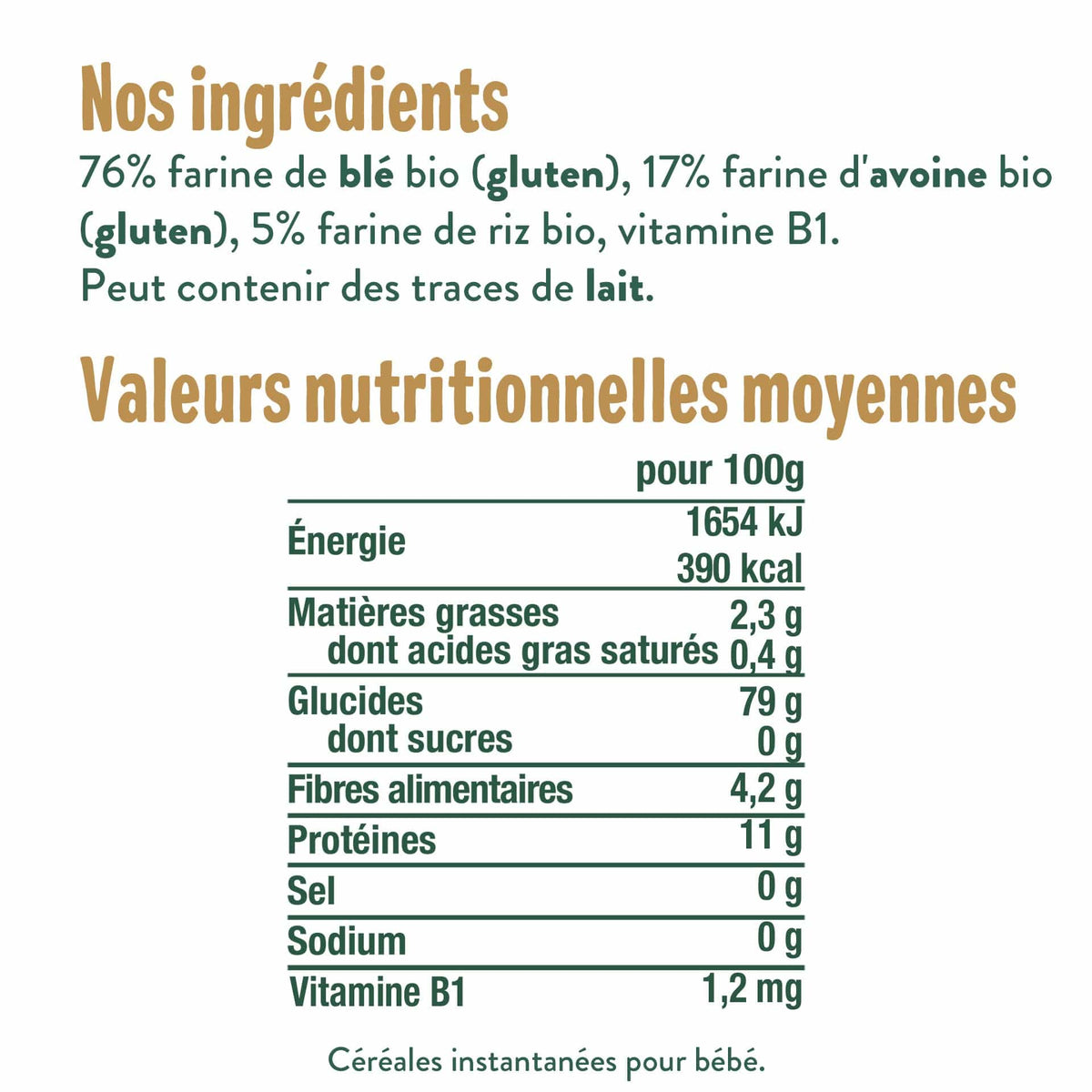 Good Gout Céréales avoine blé riz