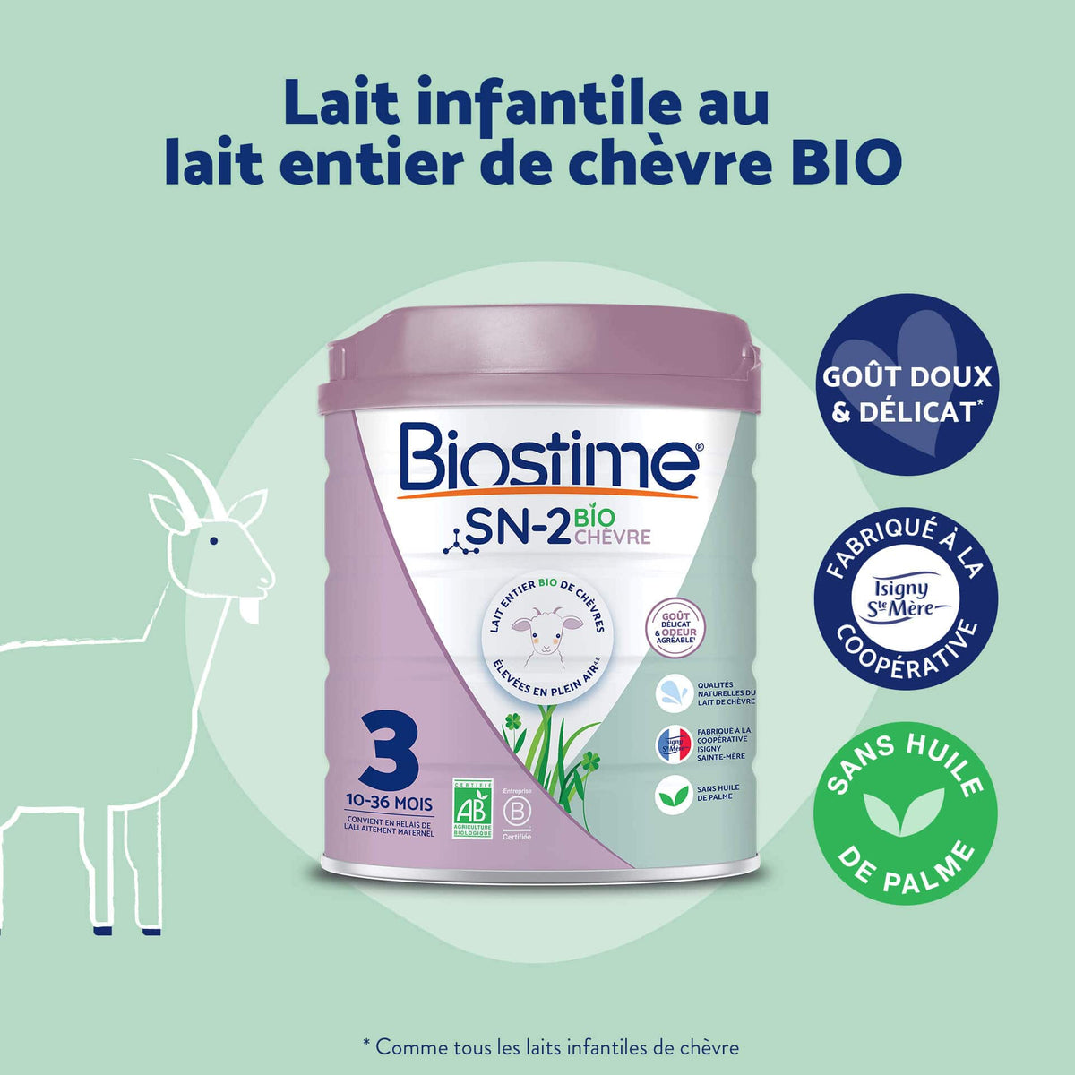 Biostime Biostime Lait de Chèvre 3ème âge