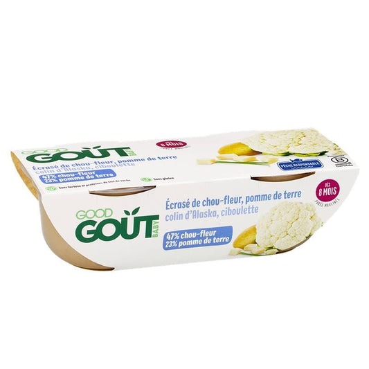 Good Gout Écrasé de chou-fleur pomme de terre colin d'Alaska