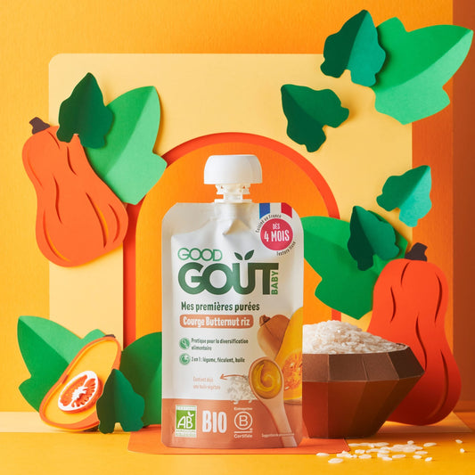 Good Gout Mes premières purées courge butternut riz