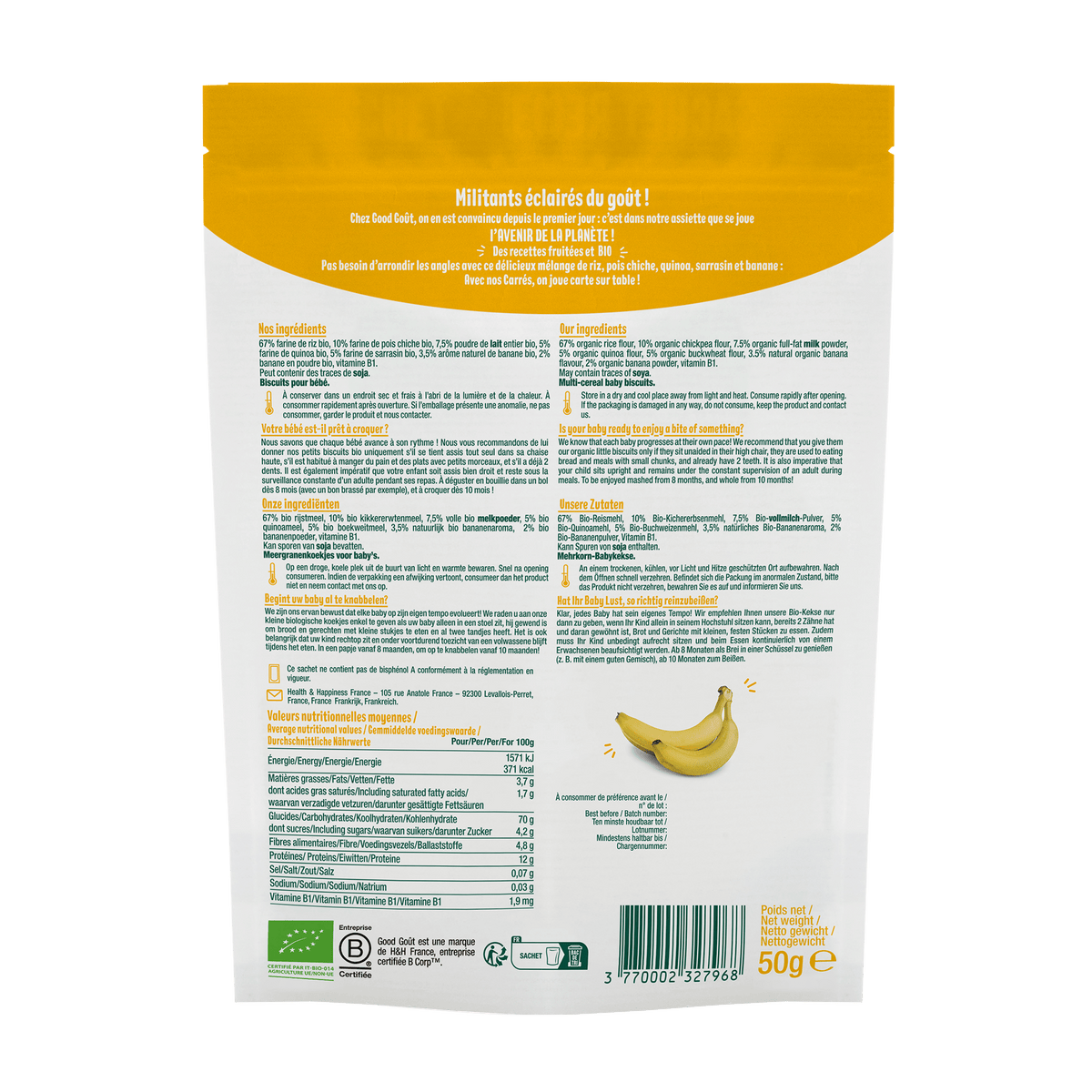 Good Gout Les carrés banane