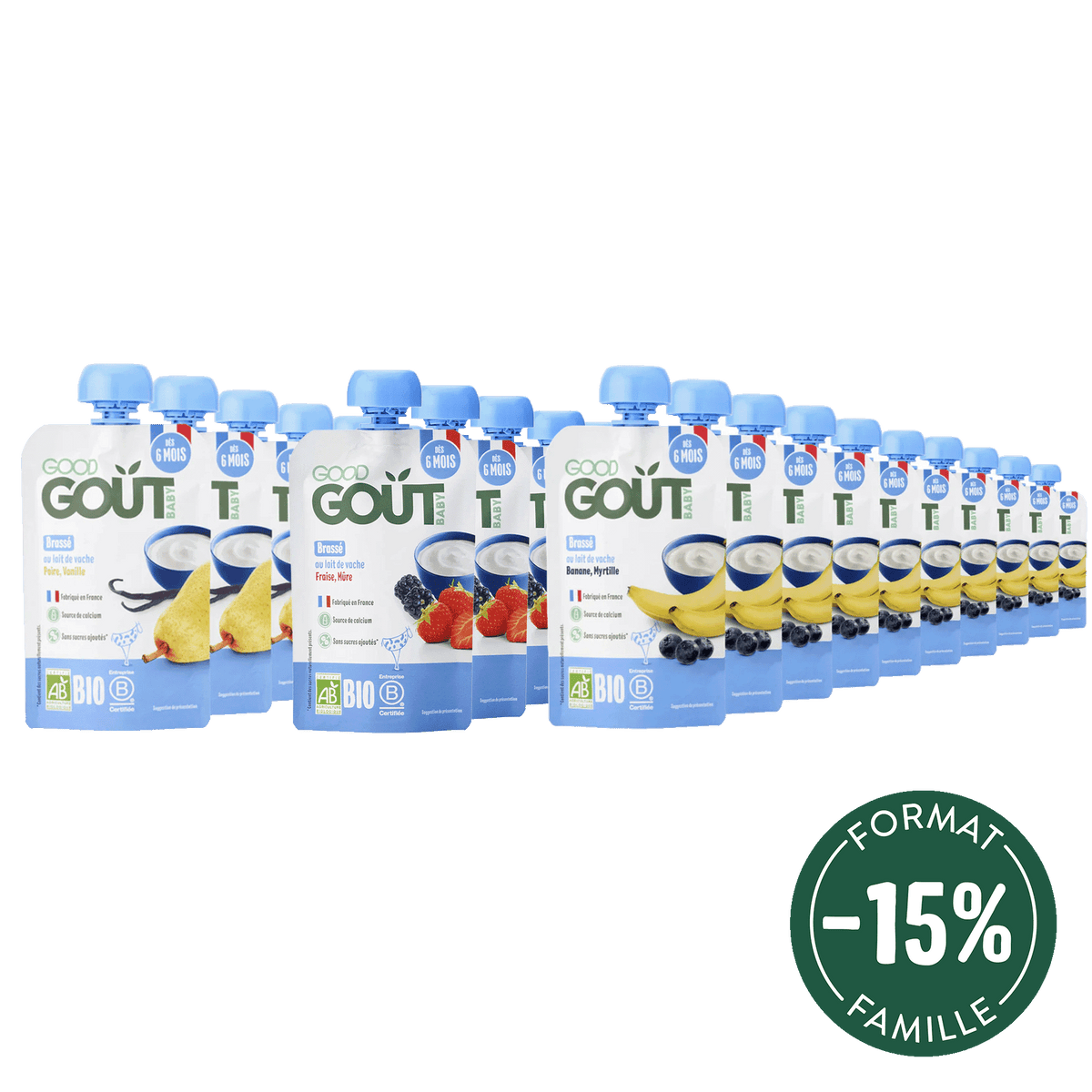 Good Gout Brassés lait de vache - Format famille