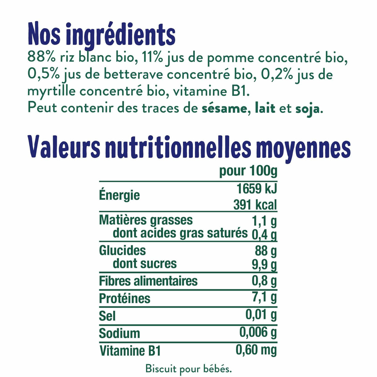 Good Gout Mini-galettes de riz à la myrtille